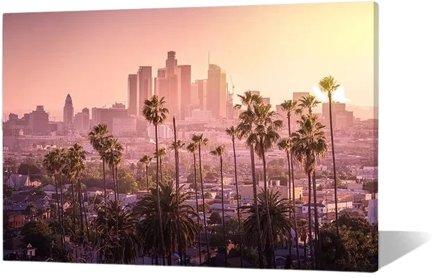 Los Angeles Skyline Wall Art 24" x 36"