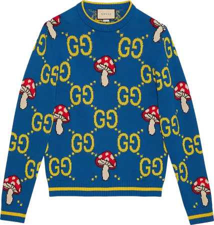 Gucci GG Wool Sweater 'Bluette/Multicolor'