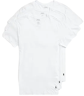 Mens Polo Ralph Lauren Slim Fit Wicking Crew Undershirts 3-pack