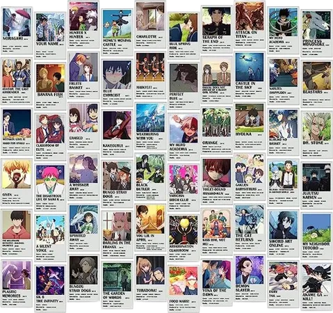 Anime Posters for Anime Room Decor 60pcs