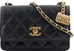 Chanel Mini Wallet On Chain with Bag Charm Black (AP3316-B10712-94305)