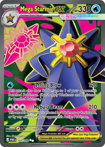Mega Starmie ex 102/088 [Holo Ultra]