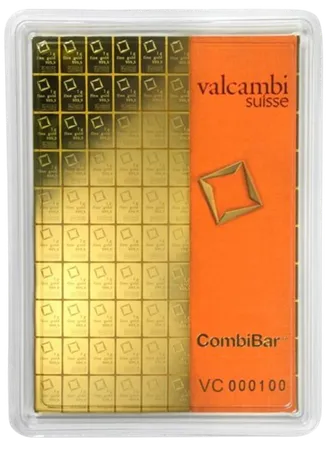 100 x 1 gram Gold Valcambi CombiBar™ (In Assay)