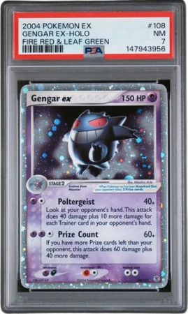PSA 7 GENGAR EX-HOLO FIRE RED & LEAF GREEN