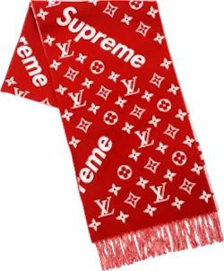Monogram Scarf Red