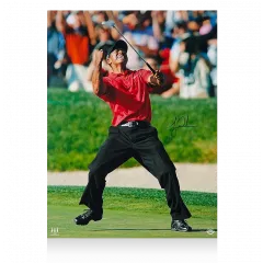 Tiger Woods Signed Large Photo: Sunday Red