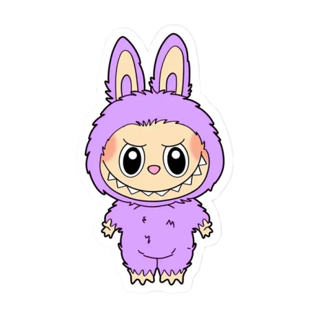 Labubu Sticker Purple