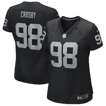 Women's Nike Maxx Crosby Black Las Vegas Raiders Jersey