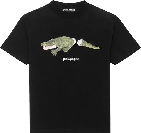 Palm Angels Crocodile Tee 'Black/Green'