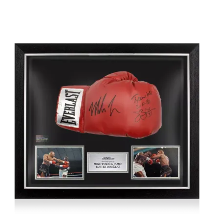 Mike Tyson & James 'Buster' Douglas Dual Signed Everlast Red Boxing Glove