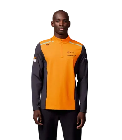 Mens Official Teamwear Quarter Zip Top Neom McLaren Formula E
