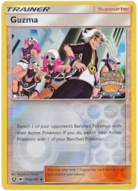 SM Burning Shadows 115a/147 Guzma (Regional League Promo Alternative Art STAFF)