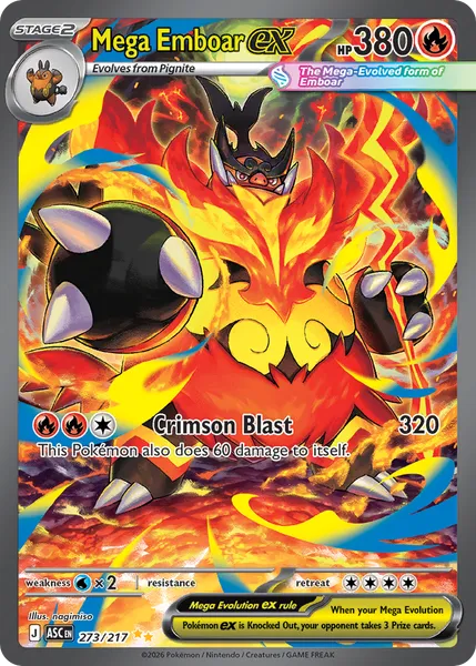 Mega Emboar ex 273/217 [Holo SIR]