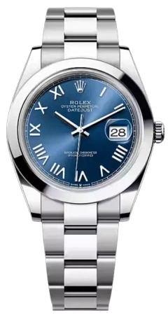 Datejust 41mm Steel Bright Blue Dial