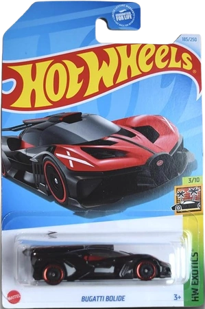 Hot Wheels Bugatti Bolide, HW Exotics 3/10 [Black/red] 185/250