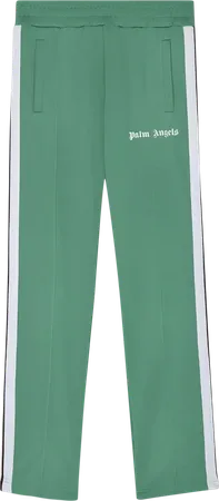 Palm Angels Classic Track Pants 'Green/White'