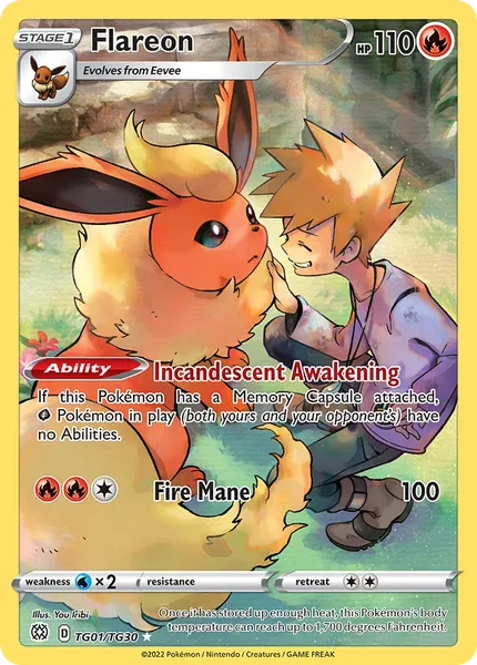 Flareon TG01/TG30 [Holo Trainer Gallery]