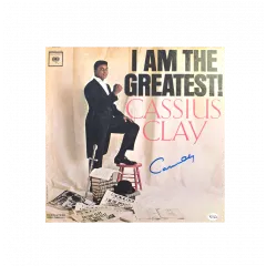 Muhammad Ali Signed Vinyl Album - I Am The Greatest, Cassius Clay Autograph (OA-7800100)
