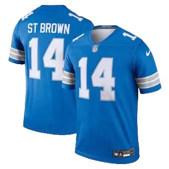 Men's Detroit Lions Amon-Ra St. Brown Nike Blue Legend Jersey