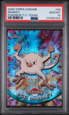 PSA 10 MANKEY POKEMON T.V.-TEKNO