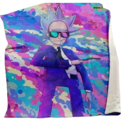 Rick Sanchez 3D Blue Microfleece Blanket