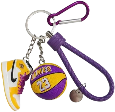 Jordan 1 Keychain Lakers