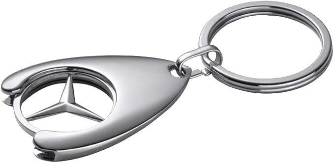 Mercedes-Benz Keychain with Shopping Coin