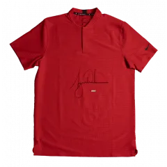 Tiger Woods Signed Red Nike TW 2020 Golf Polo Shirt