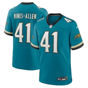 Men's Jacksonville Jaguars Josh Hines-Allen Nike Teal Prowler Throwback Player Game Jersey