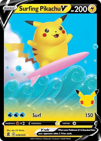 Surfing Pikachu V 8 [Holo]