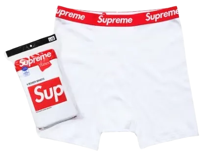 Hanes Boxer Briefs (4 Pack) White