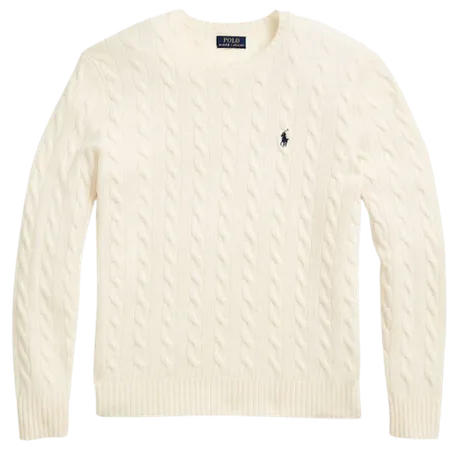 Cable-Knit Wool-Cashmere Sweater Logo