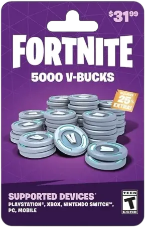 Fortnite 5000 V-Bucks Digital Code