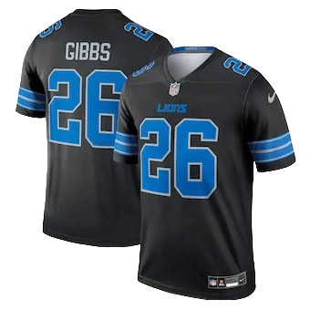 Men's Detroit Lions Jahmyr Gibbs Nike Black Legend Jersey