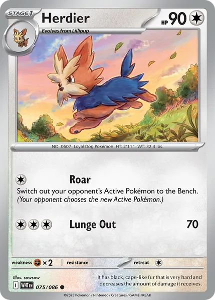 Herdier 075/086 [Master Ball Reverse Holo]