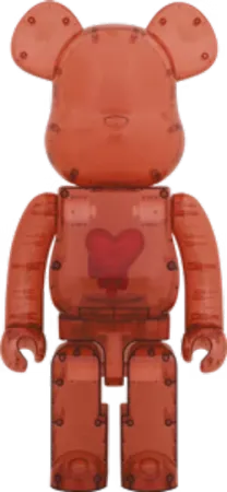 Bearbrick Clear Red Heart