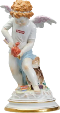 Meissen Hand-Painted Porcelain Cupid Figurine