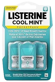 Listerine Cool Mint Pocketpaks Breath Strips 24-Strip Pack