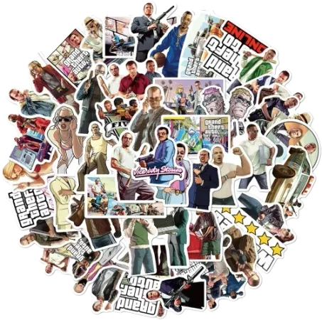 Grand Theft Auto Sticker 50PCS