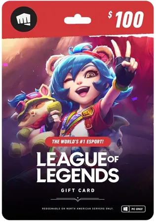 League of Legends $100 Gift Card