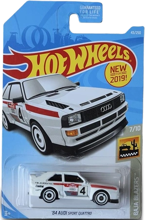 Hot Wheels '84 Audi Sport Quattro, Baja Blazers 7/10 - White