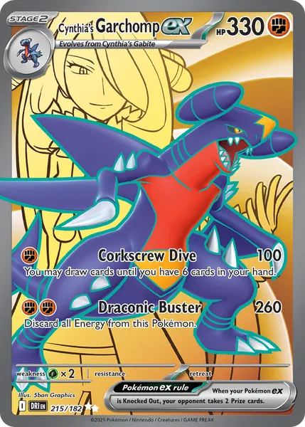 Cynthia's Garchomp ex 215/182 [Holo Ultra]