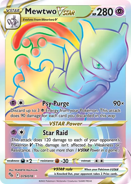 Mewtwo VSTAR 079/078 [Holo Rainbow]