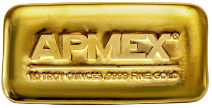 10 oz Cast-Poured Gold Bar APMEX