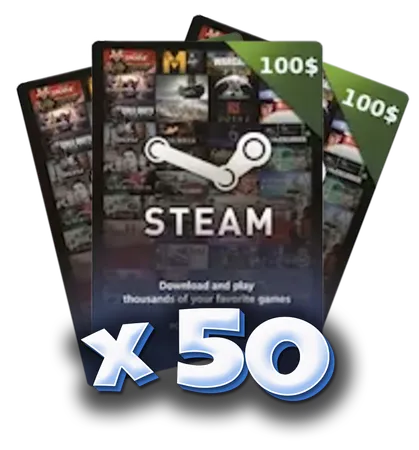 50x Steam 100 USD Gift Card
