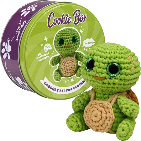 Cookie Box Crochet Kit - Turtle Hugo