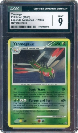 CGC 9 Yanmega Reverse Holo Legends Awakened (English)