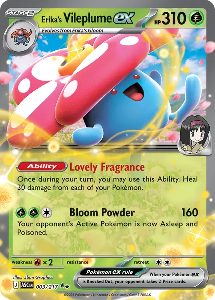 Erika's Vileplume ex 003/217 [Holo]