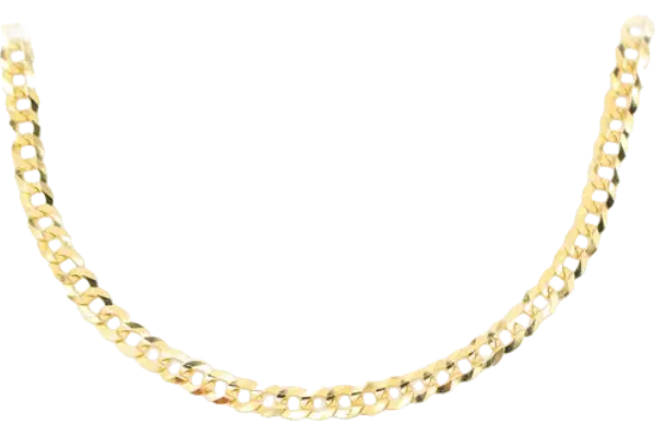3.5MM Flat Curb Bracelet 14k Solid Gold