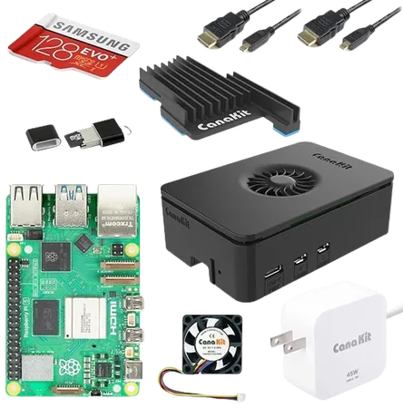 Raspberry Pi 5 Starter Kit PRO - Turbine Black (128GB Edition) (8GB RAM)